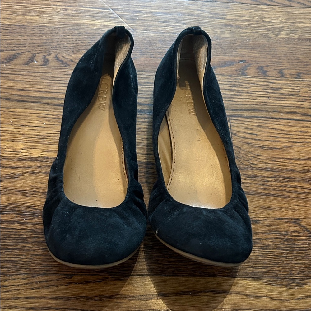 J. Crew Black Suede Flats